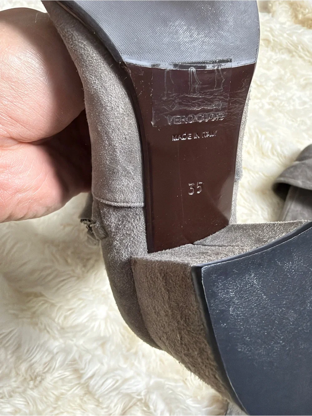 VERO CUOIO Women Soft Suede Thigh High Boots Size 5/ 35